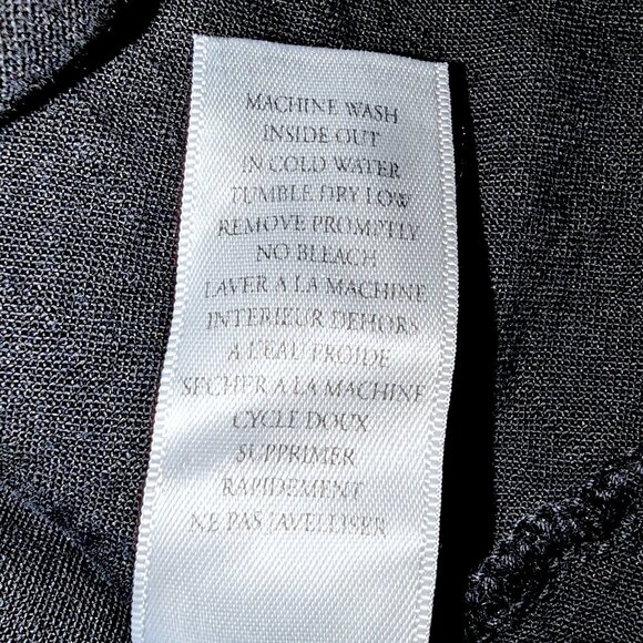 Frank & Eileen | Cotton & Flax Linen “Ireland” Black Long Sleeve Romper | Medium - Picture 11 of 13